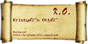 Kristyán Ottó névjegykártya