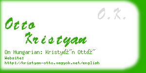 otto kristyan business card